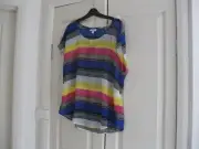 ladies Top Size 16 Design Millers Different Colour Cap Sleeves Polyester