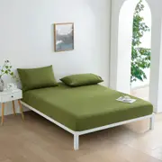 Dreamaker Micro Flannel Combo Fitted Sheet Set - Olive