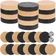 Wooden Checkers Pieces Board Game Accessory Board Game Pieces