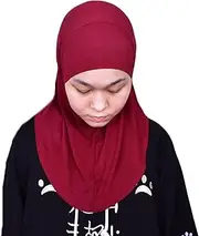 Silk Story Handmade Nur Girls Kids 1 piece Amira Practical Hijab Headscarf Instant Scarf Cotton Jersey Comfort Headwear