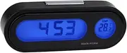 Mobestech 3 Pcs Car Monitor Digital Dash Gauges Desk Clock Mini Digital Clock LED Clocks with Backlight Car Dash Clock Mini Clock Small Clock Digital Component Black