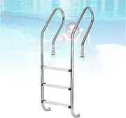 Swimming Pool Ladder,2/3-Step Double Handrails Stairs,with Preventing Slips Pedals,for Pools of Any Indoor and Outdoor,Bearing Weight 250kg(3 Steps)