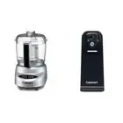 Food Processor Mini-Prep 3 Cup 24 oz and Deluxe Electric Can Opener, Black