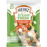 Heinz Steam Fresh Vegetables Frozen Broccoli Carrot Cauliflower 450g
