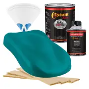 HOT ROD FLATZ Bright Racing Aqua Quart Kit URETHANE Flat Auto Car Paint Kit