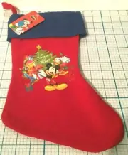 Christmas Stocking DISNEY Mickey Mouse "A Present For You" 19"