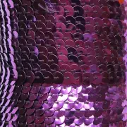 Purple Metallic Sequin Trim 6mm 1/4" wide stitched, strung by the yard 15'