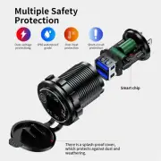 Car Car Charger USB Multi Port QC3.0 Fast Charging Cigar Lighter Adapter For RV