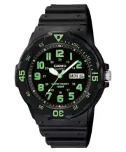 Casio Men’s Black and Green Analog Sport Watch – MRW-200H-3BV