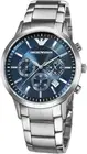 EMPORIO ARMANI AR2448 Men's Black Stainless Steel Analog Watch New
