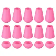 16Pcs Plastic Cord Lock Bell End Stopper Cord End Lock Rope Fastener, Pink