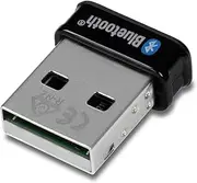 TRENDnet TBW-110UB Micro Bluetooth 5.0 USB Adapter, Supports Basic Rate (BR), Bluetooth Low Energy (BLE), Enhanced Data Rate (EDR), 100m (328ft) Range, Supports Windows OS, Black