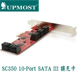 【MR3C】現貨 含稅 UPMOST登昌恆 Uptech SC350 10-Port PCI-E SATA 6G擴充卡