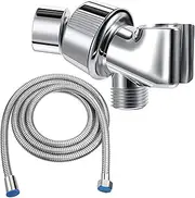 VUVRQHQYT Shower Arm Holder with 79 Inch Shower Hose Shower Head Holder Replacement Adjustable Stainless Hose Head Holder Shower Bracket