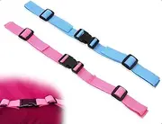 Pack of 2 Chest Strap Backpack, Nylon, Adjustable, Non-Slip, Durable, Quick Release Backpack Strap with Buckle, Used for Travel, Outdoors, Hiking (Pink and Blue)