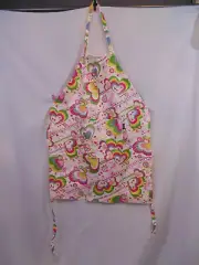 Two Lumps of Sugar Chef's Apron Hearts Adult Size Protective Coating NWT