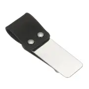 Pen Loop for Notebook, Silver Stainless Steel Clip Pen Holder, Black