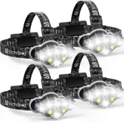 Versatile Rechargeable Headlamp 4 Pack: Waterproof 18000 Lumen Outdoor Lighting