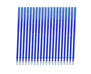 20 Pieces Blue Ink Erasable Gel Ink Pen Refills Fine Point 0.5mm Replacement Gel Pen Refills for Erasable Pens Office School Writing Stationery Supplies