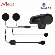 Wireless Motorcycle Intercom System for 6 Riders FM Radio Communication