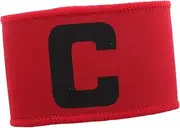 CORHAD Captain's Arm Band Youth Soccer Team Accessory Red Neoprene Band Portable for Matches Training Sessions