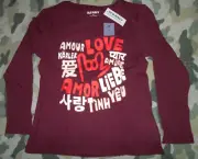 Old Navy Girls 5T Love/Amore Longsleeve Shirt