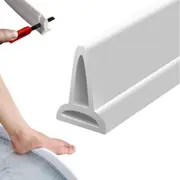 1/2M Waterproof Strip Bathroom Rubber Silicone Water Barrier Stopper Dry and Wet Separation