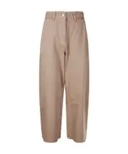 Studio Nicholson Logo Patch Cropped Wide-Leg Jeans 000,0,00,1,2,3,4,8,10 PARCEL