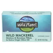 Wild Mackerel Fillets In Extra Virgin Olive Oil 4.4 Oz