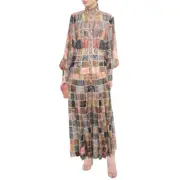 New Zimmermann 96 Ninety-Six Patch Patchwork Maxi Dress 0 4