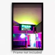 Pixel Art Poster - Pure Motel (8 Bit Psychedelic Trippy Weird Video Game Print)