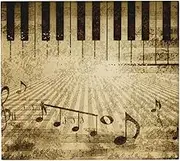 RHAIYAN Dish Drying Mat Compatible with Kitchen Music Notes Background Drainer Absorbent Pad Tea Towel Placemat Specific