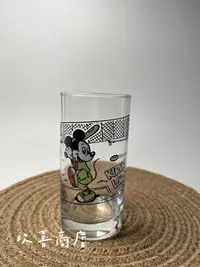 在飛比找Yahoo!奇摩拍賣優惠-日本中古 Disney迪士尼Mickey米奇復古玻璃杯 果汁