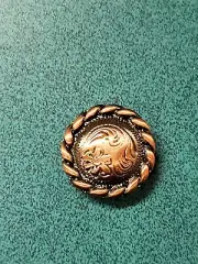 0.5" Copper Round Rope Edge Concho