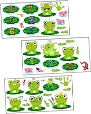 ERINGOGO Cute Cartoon Sticker Frog Jumping Game Decals Self-Adhesive Floor Decals for Boys and Girls Room