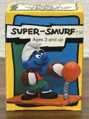 Vtg Schleich Peyo Super Smurf Boxer 6714. Brand New, Sealed. HTF!