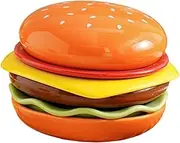 Perfk Hamburger Plate Set Plates and Bowls Set Ceramic Combination Soup Bowl Dinnerware Tableware for Restaurant Kitchen Appetizer