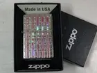 Zippo Oil Lighter Shell Stripe Pink shell line shell inlay Silver Arabesque New