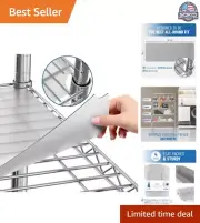 18x48 Wire Shelf Liner - Set of 4 - Waterproof & Easy to Clean - Clear Plastic