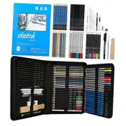 PCS Drawing Supplies Sketching Set,Art Kit include Drawing & Colored Pencils 72