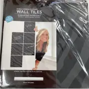 Tiles Peel Stick Chalkboard Zebra Print Wall Square Tiles 6 Each 8" x 8" NEW