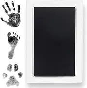 STR-Extra Large Clean Touch Ink Pad for Baby Handprints and Footprints – Inkless Infant Hand & Foot Stamp – Safe for Babies, Doesn’t Touch Skin – 2 Uses, Black Print Kit