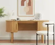 Tate Wooden Curved Desk