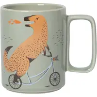 在飛比找momo購物網優惠-【DANICA】陶製馬克杯 單車動物414ml(水杯 茶杯 