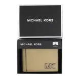 【MICHAEL KORS】男款防刮皮革短夾禮盒(駝色)