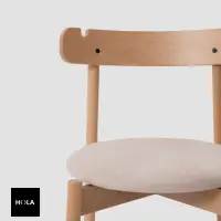 在飛比找momo購物網優惠-【HOLA】PODIUM PLUS櫸木餐椅 淺木 米色
