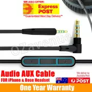 2.5mm to 3.5mm Remote Mic AUX Audio Cord Headphone Jack Cable For Bose QC 25 35