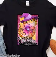 Dungeons and Bearded Dragons T-Shirt RPG DnD Dice Gift Mens Ladies Kids Sizes