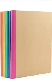 Paperage 6-Pack Lined Composition Books Journals 120 Pages Acid-Free Fabric Edge