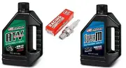 Maxima Oil Mix Change Spark Plug Tune Up Kit For Kawasaki KX60 1999-2003